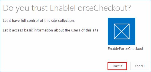 Enabling Force Checkout